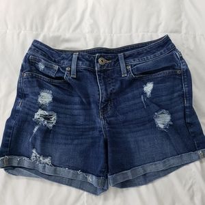 Stressed Jean Shorts